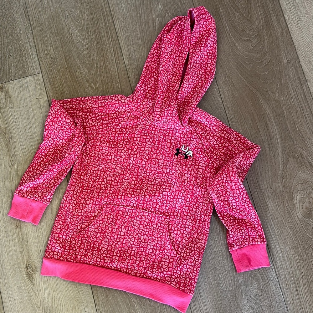 Under Armor Girls Pink Leopard Sweatshirt